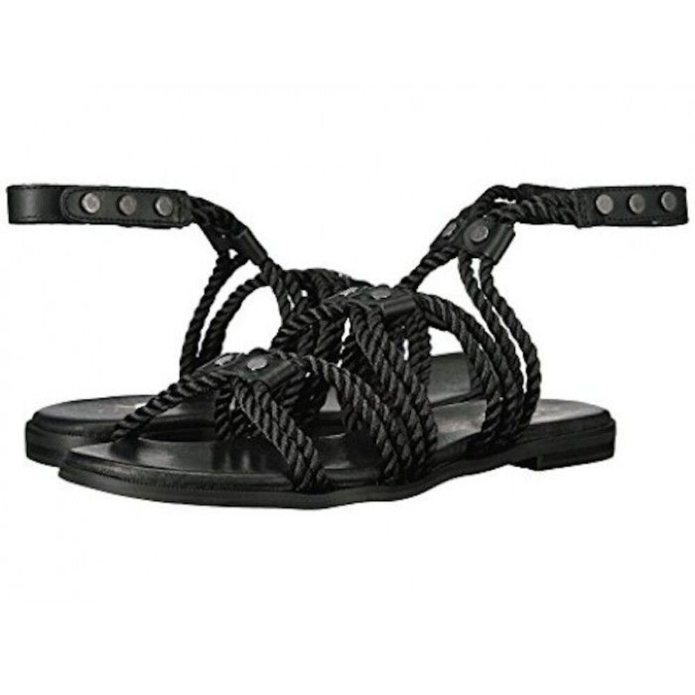 NWOB Yosi Samra Marina Black Rope & Leather Sandals